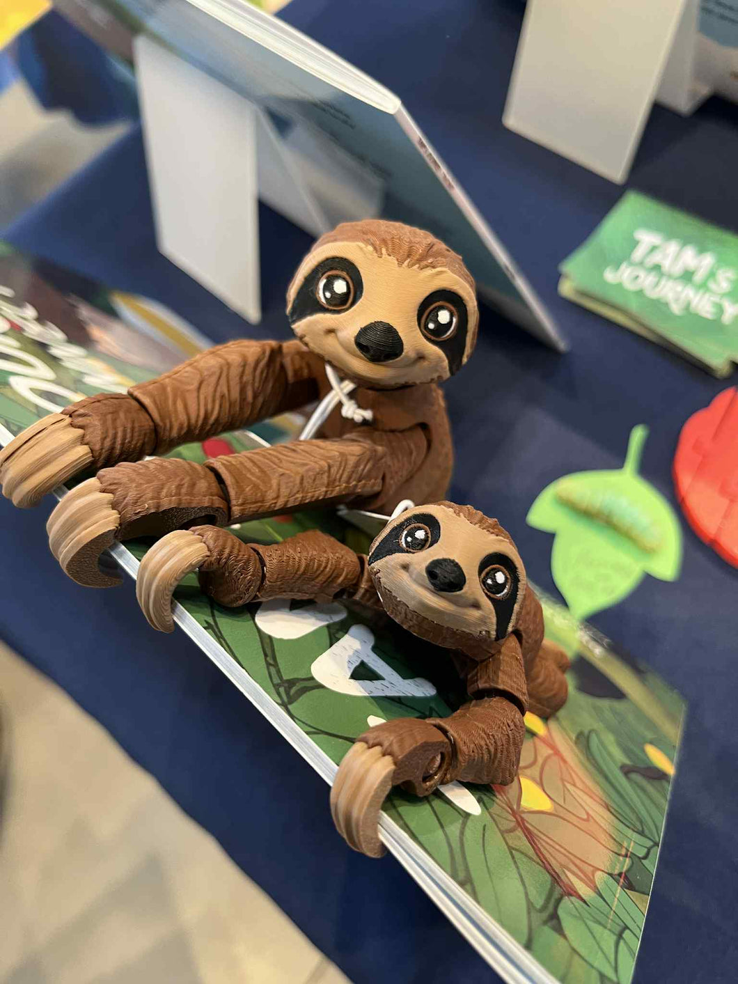 Larger (Hetty/Mum) Articulated 3D printed sloth fidget