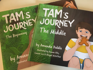 TAM's Journey Three book set with SLOTH Plush